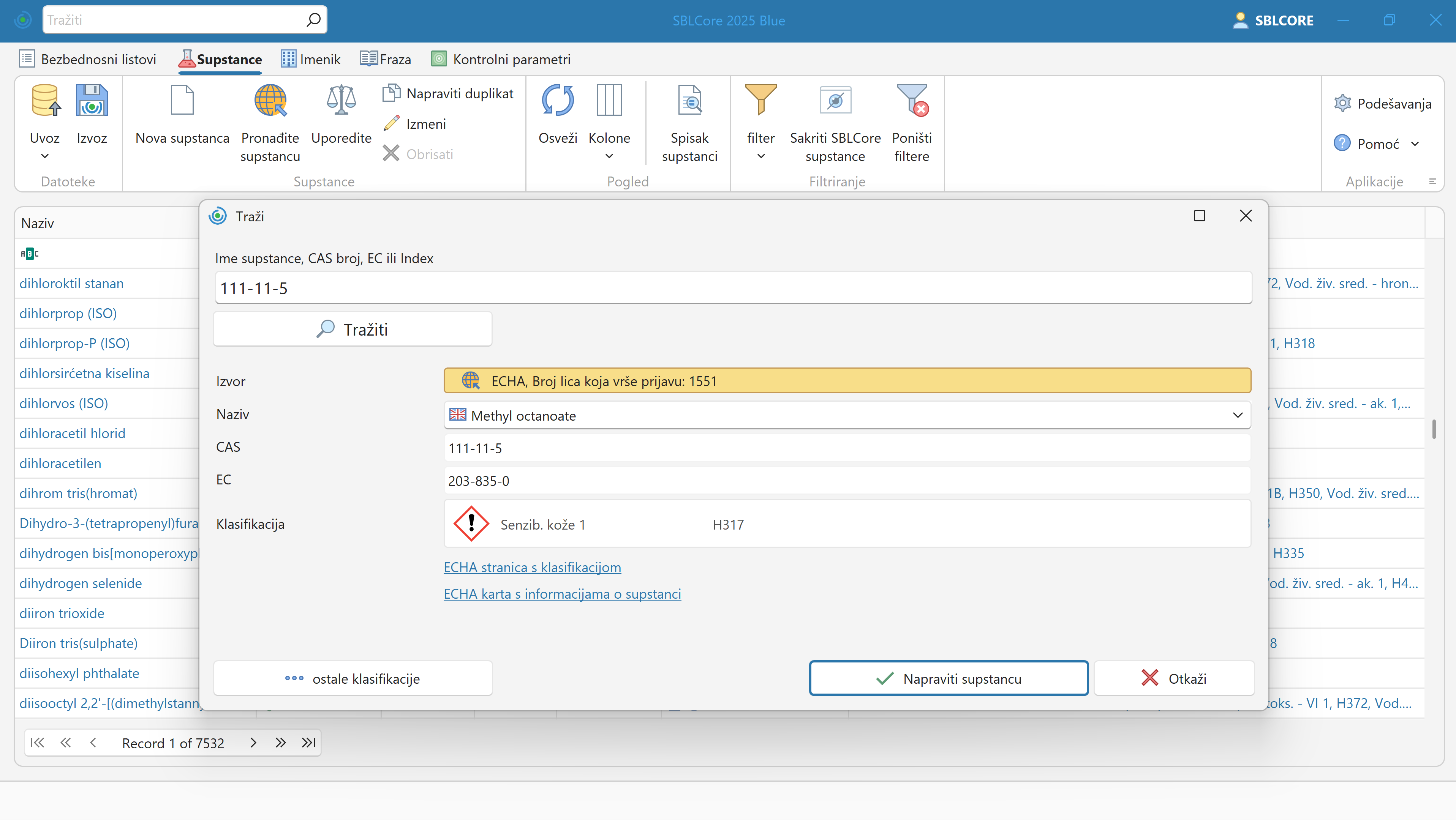 Baza podataka o supstancama